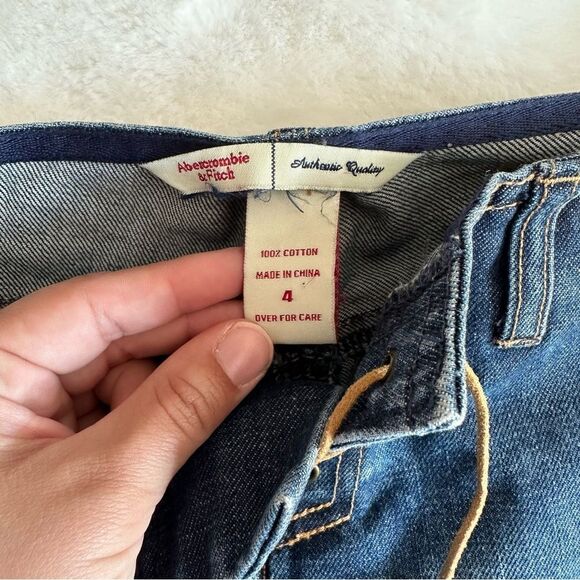 Abercrombie & Fitch Y2K Denim Mini Skirt Size 4 - Picture 4 of 9